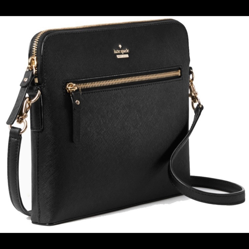 Kate Spade Zana Black Crossbody Purse with phone charger